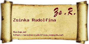 Zsinka Rudolfina névjegykártya